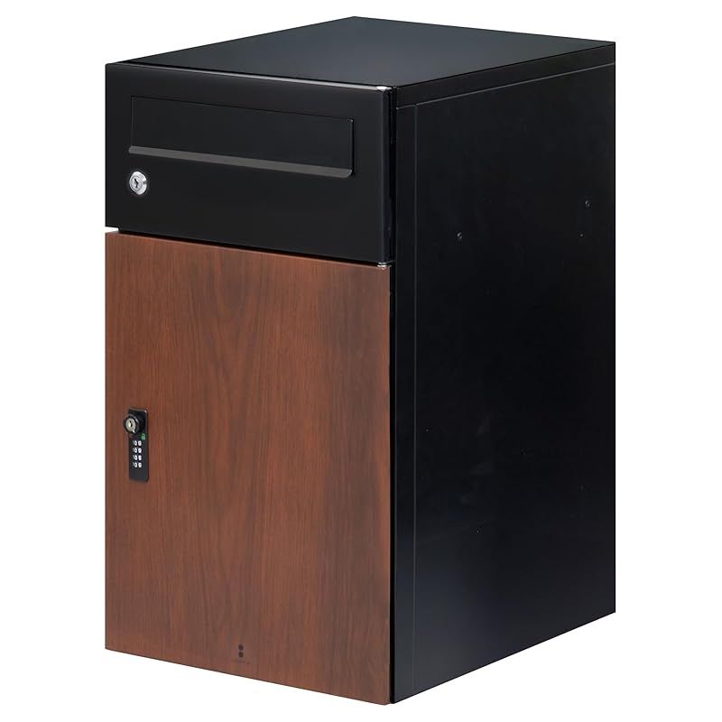 在庫 ottostyle jp 宅配ボックス 屋外 置き配 大容量 ポスト 一体型 宅配box レターパック メール 鍵付き ダイヤル錠 戸建て おしゃれ 防水 盗難防止 スリム 大型 工事不要 ステッカー付き 2段 幅35 cm ブ