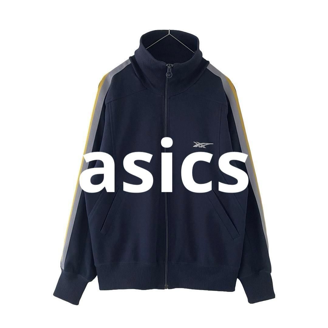 80s asics トラックジャケット 刺繍 ワンポイント レトロデザイン