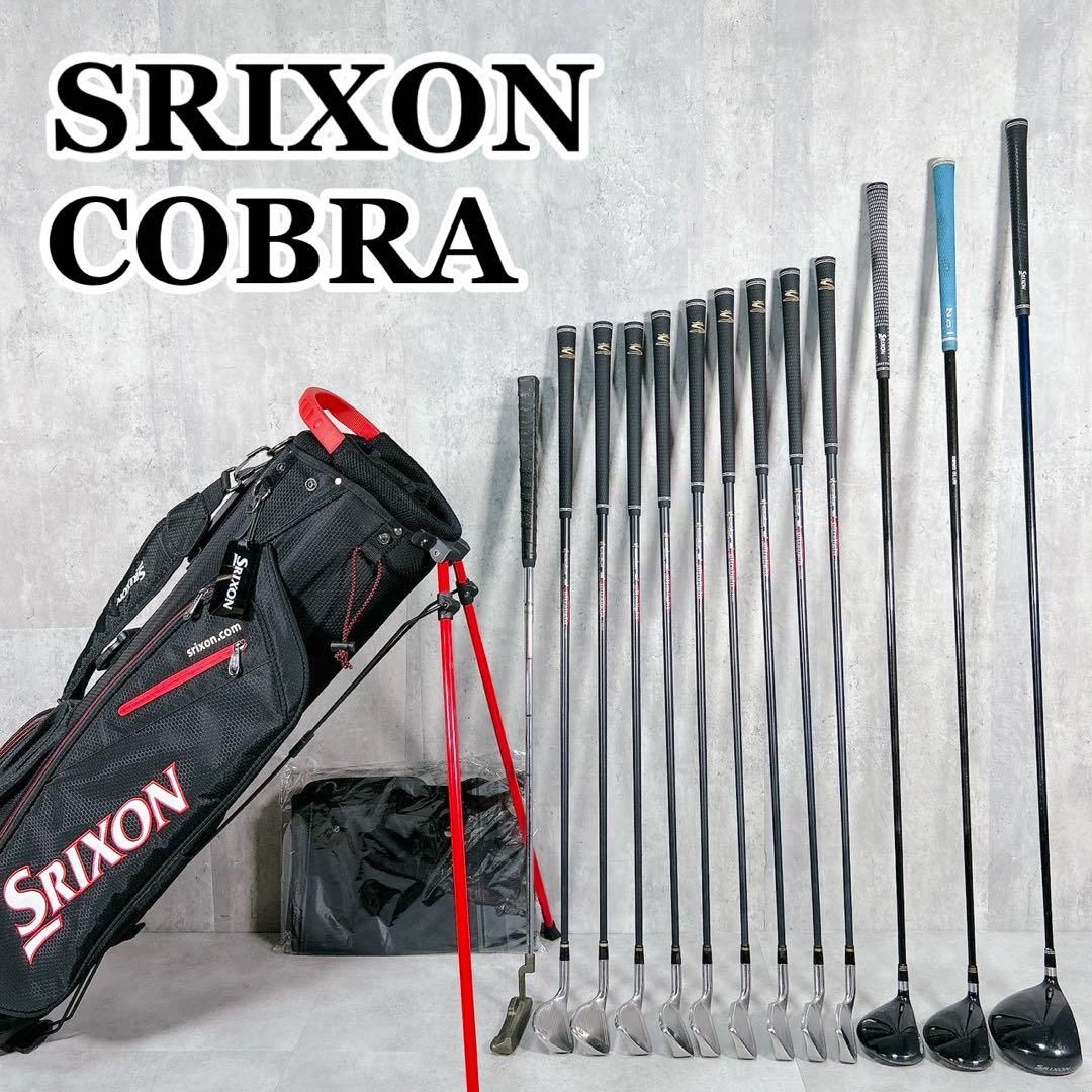 V 330 スリクソン コブラ メンズ ゴルフ クラブ フル セット 黒 赤