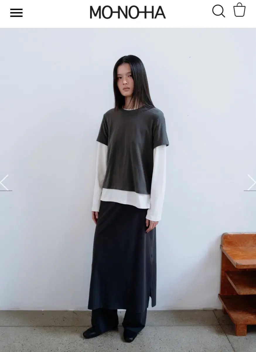 ウール ブラッシュド ジャージ レイヤード パンツ