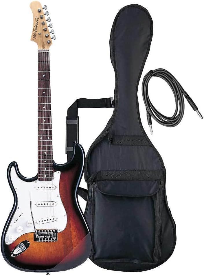 エレキギター STタイプ 左利きモデル サンバースト ソフトケース