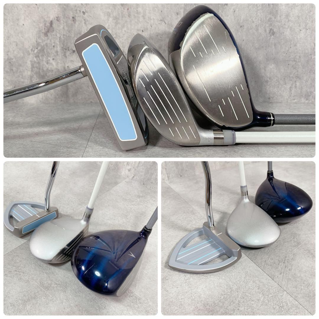 V447 レディース ゴルフ クラブ セット 水色 白 ニューバランス