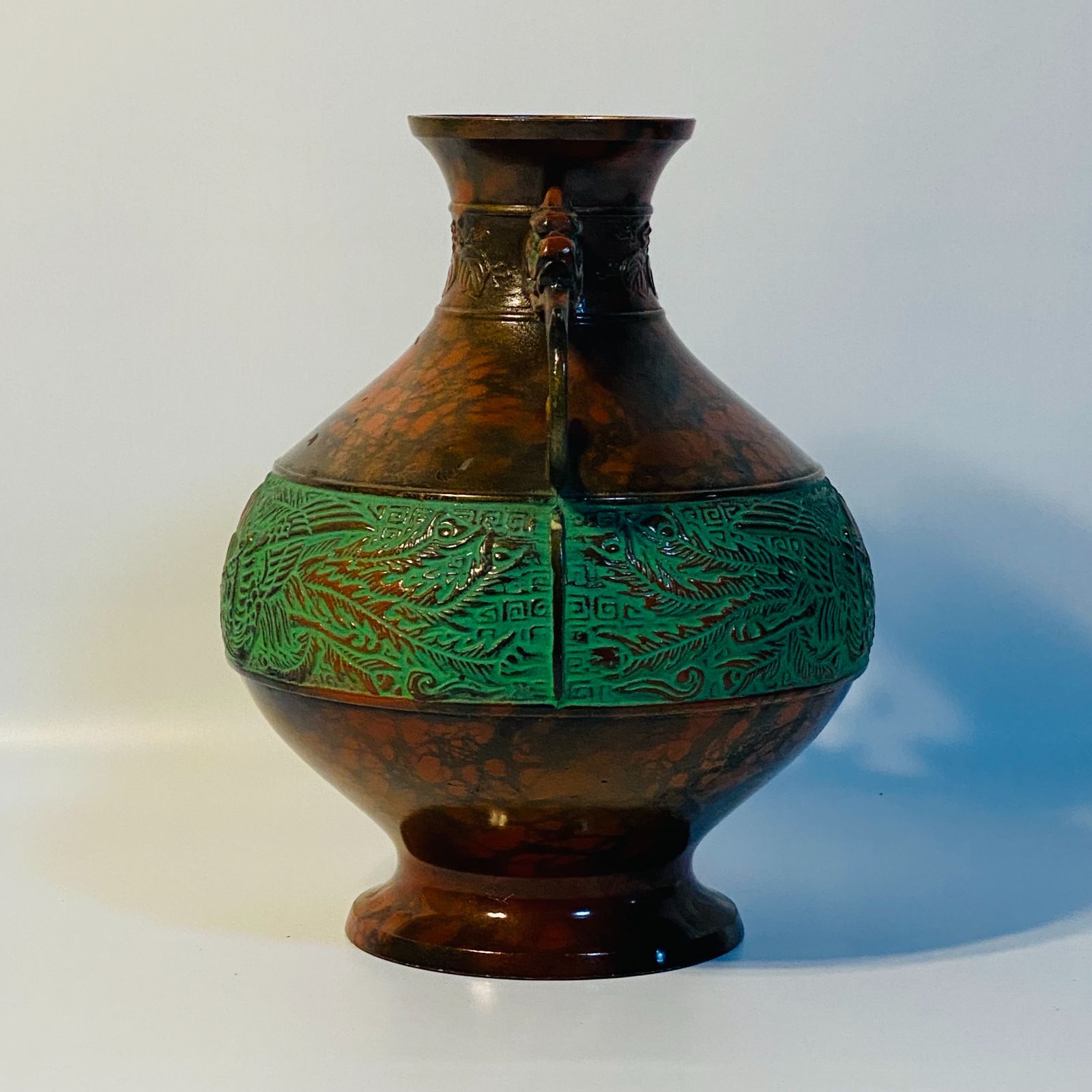 特殊新合金製瑞峰作 花瓶 花器 和柄 花柄 華道 花道 お花 生け花 花立