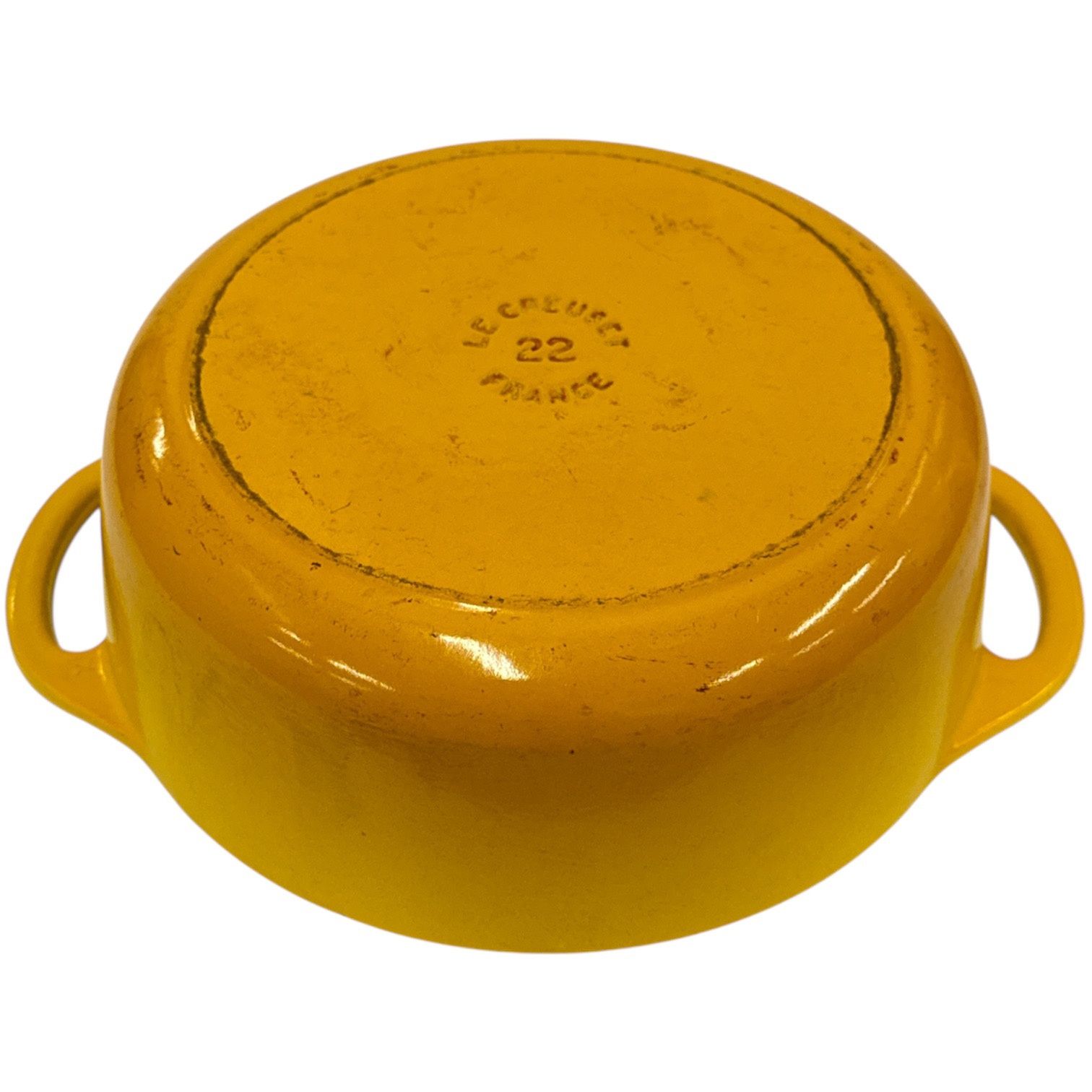 C975 D LE CREUSET ルクルーゼ ココット・ロンド 22cm イエロー 両手鍋