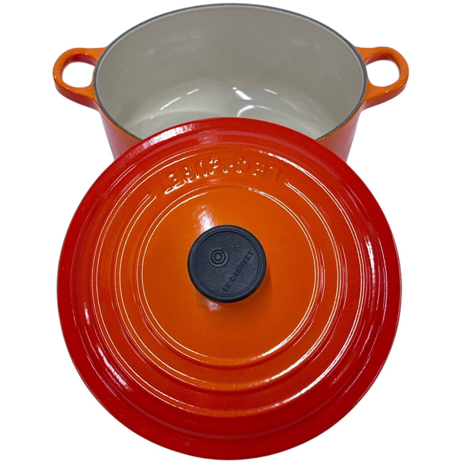 C971 D LE CREUSET ルクルーゼ ココットロンド 20cm オレンジ 両手鍋 