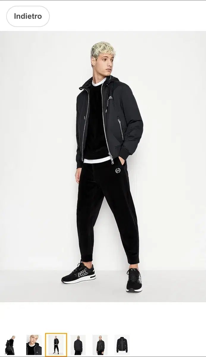 ARMANI EXCHANGE アルマーニ エクスチェンジ ブラック ウィンド