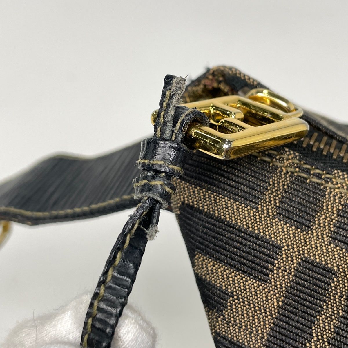 フェンディ FENDI ズッカ柄 ハンドバッグ バニティ ハンドバッグ