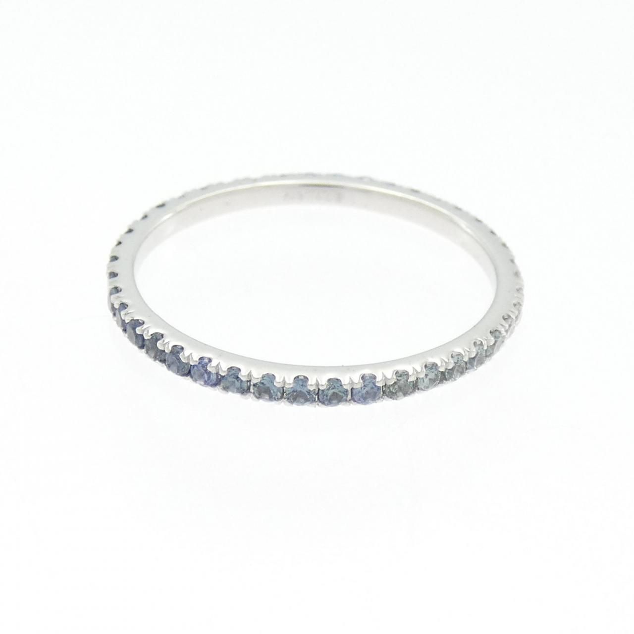 K 18 WG フルエタニティ サファイヤ リング