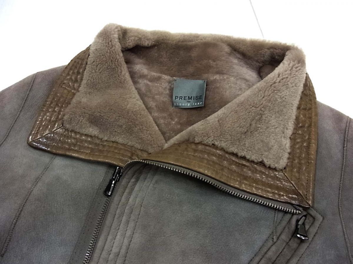 ◆PREMISE FOR theory luxe ムートンジャケット 羊革 USA製 冬物 セオリー リュクス レディース ◇PREMISE FOR theory luxe ムートンジャケット 羊革 USA製 冬物