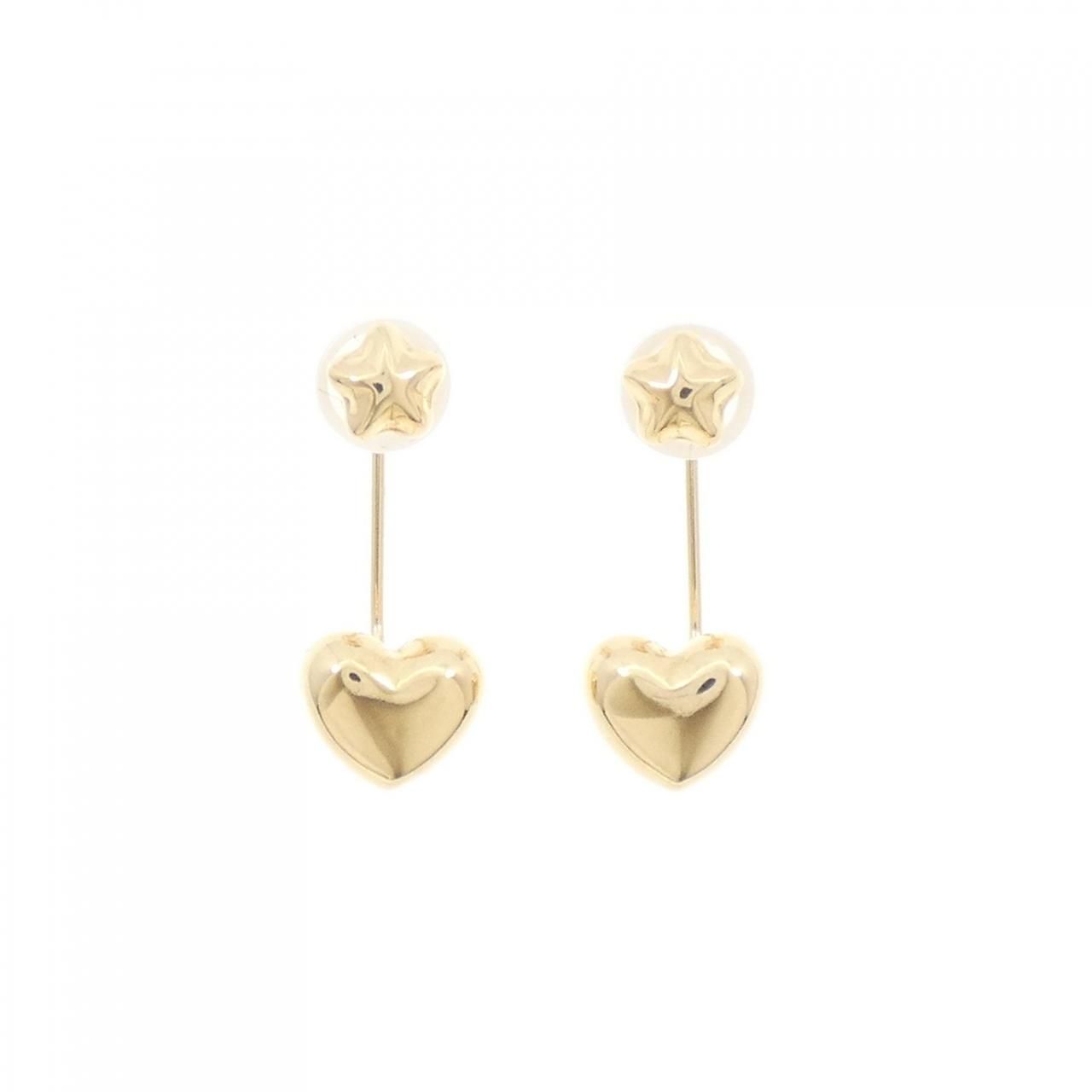 新品】K18YG スター×ハート ピアス - メルカリ