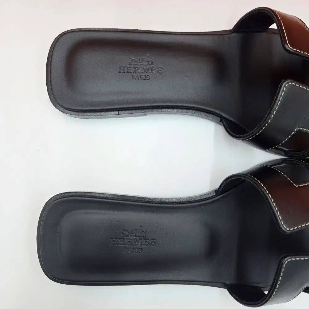 エルメス オラン サンダル ブラック レディース EU 38 5