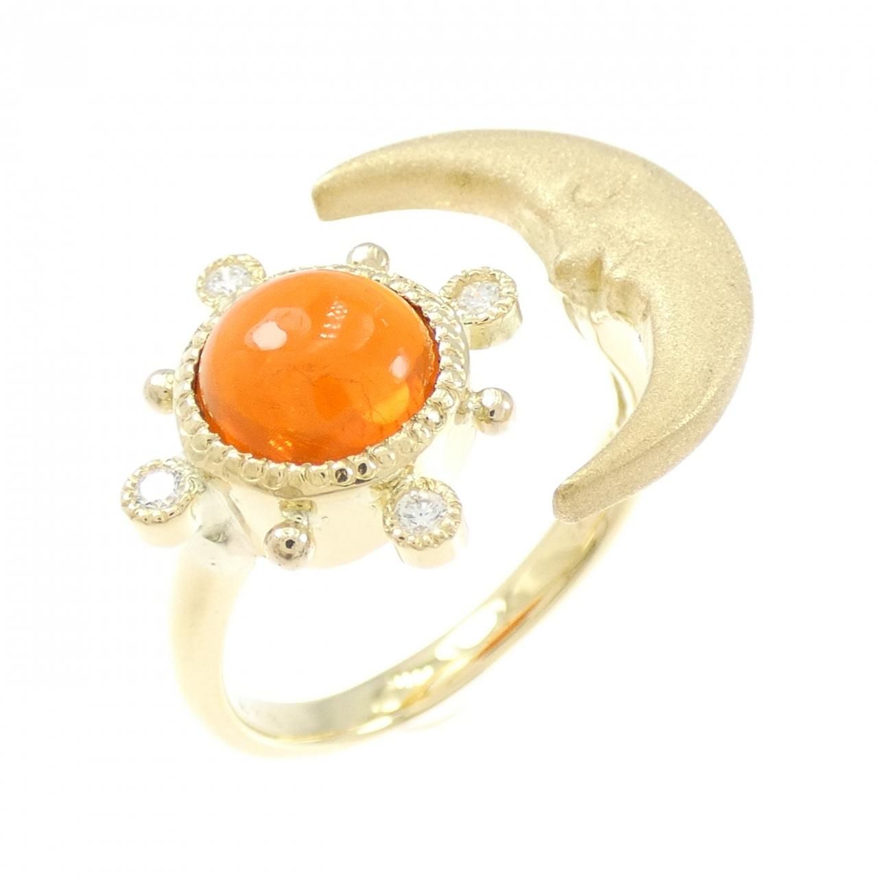 K 18 YG ムーン オパール リング 1 402 CT