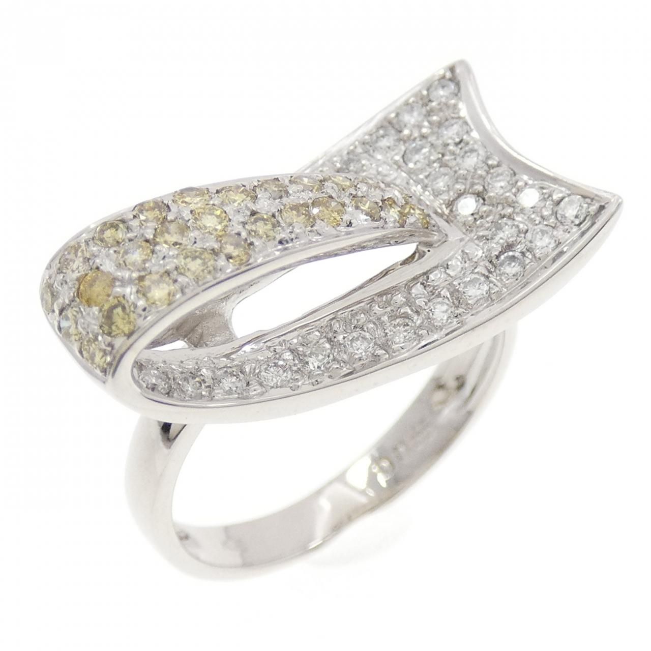 K 18 WG ダイヤモンド リング 0.55 CT