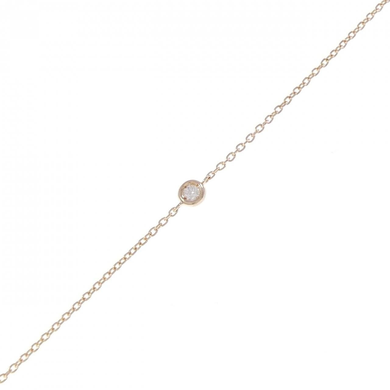 K 18 PG ダイヤモンド ブレスレット 0 03 CT