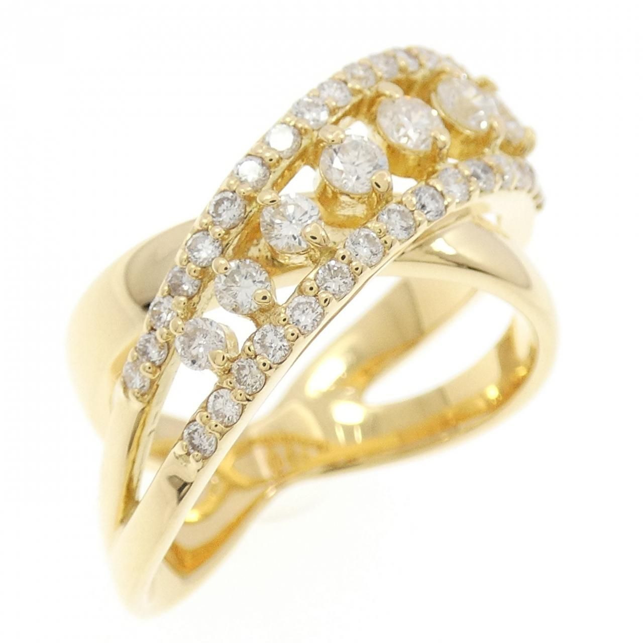 K 18 YG ダイヤモンド リング 0.71 CT