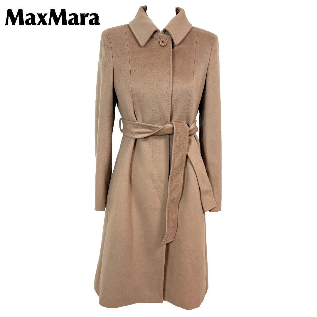 MaxMara ウールロングコート ウール 38 キャメル