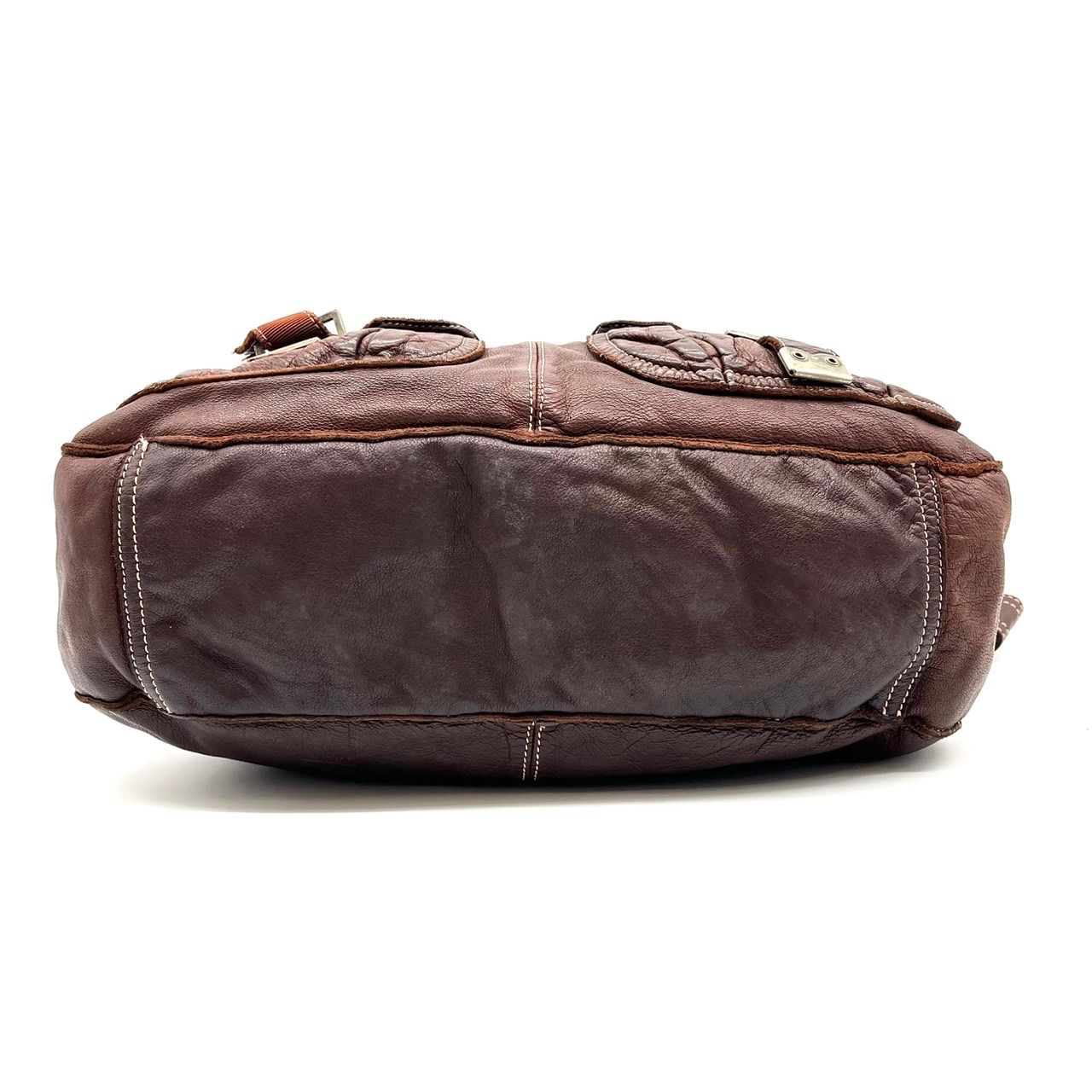 良品】 sissirossi Y2K 2way mulch pocket brown leather belt 