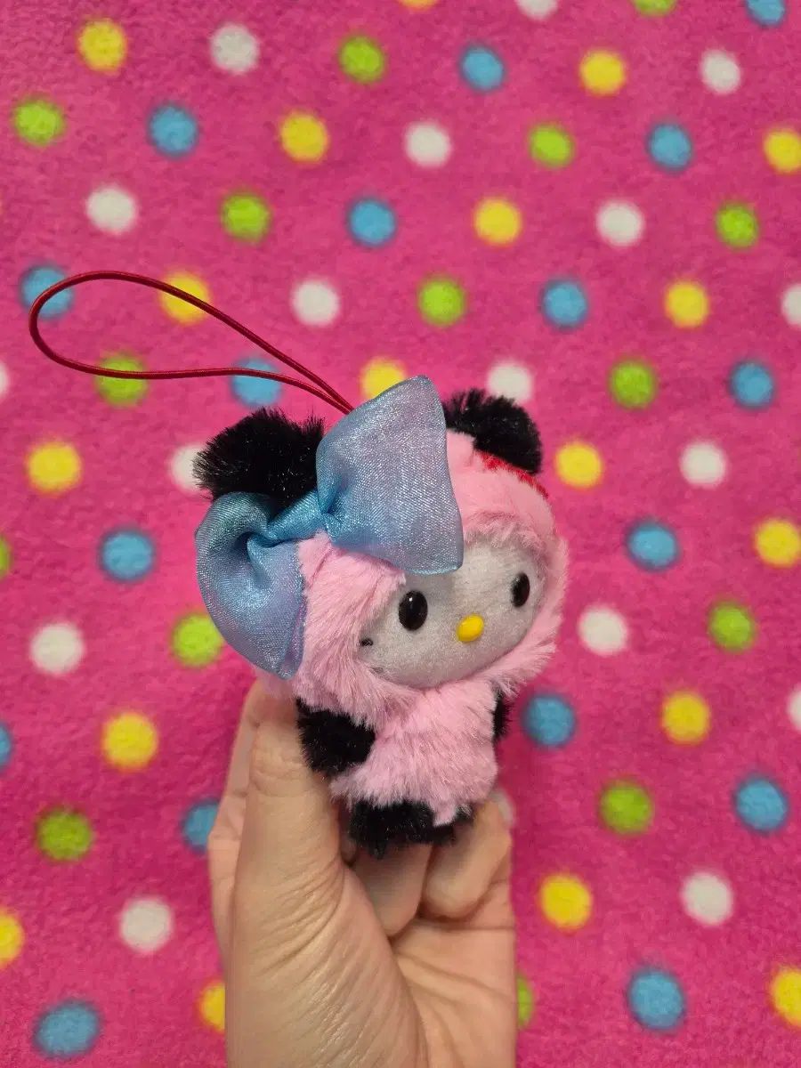 ヴィンテージ ハローキティ ぬいぐるみ 超小型 超ミニ リボン パンダ レトロキティー ギャル