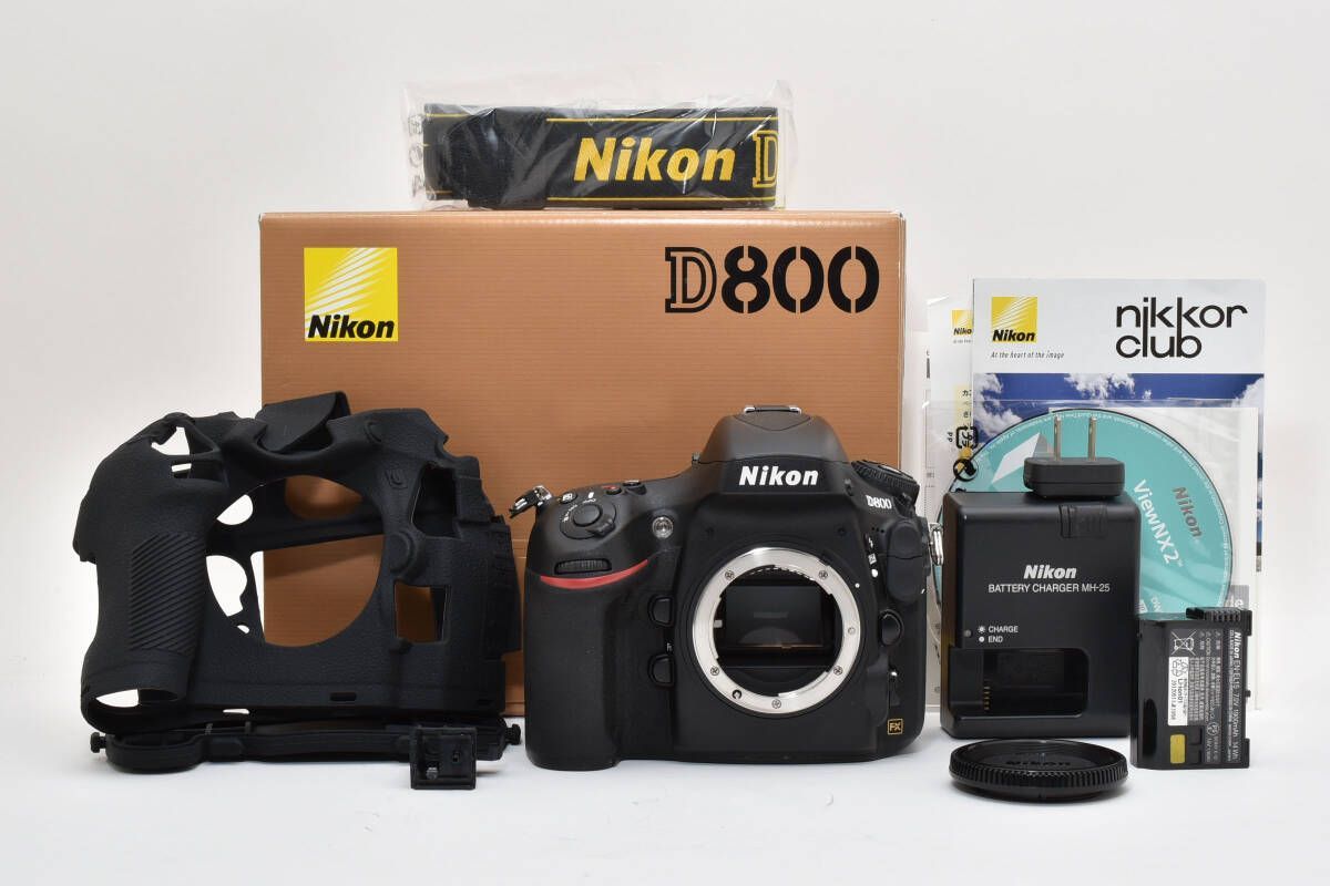 ☆極上品《ショット数6,908回》ニコン NIKON D800 ボディ ラバーカバー