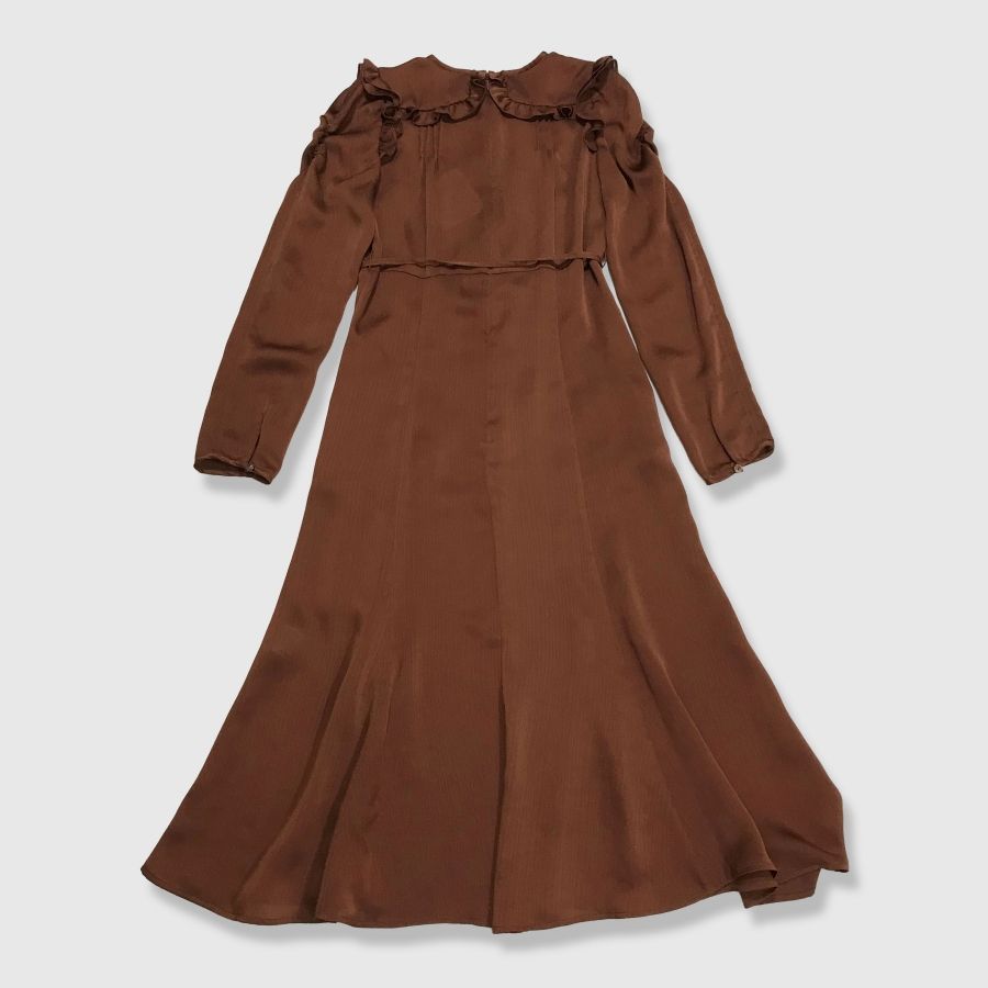 ミーアンドミークチュール 楊柳サテンレディワンピース