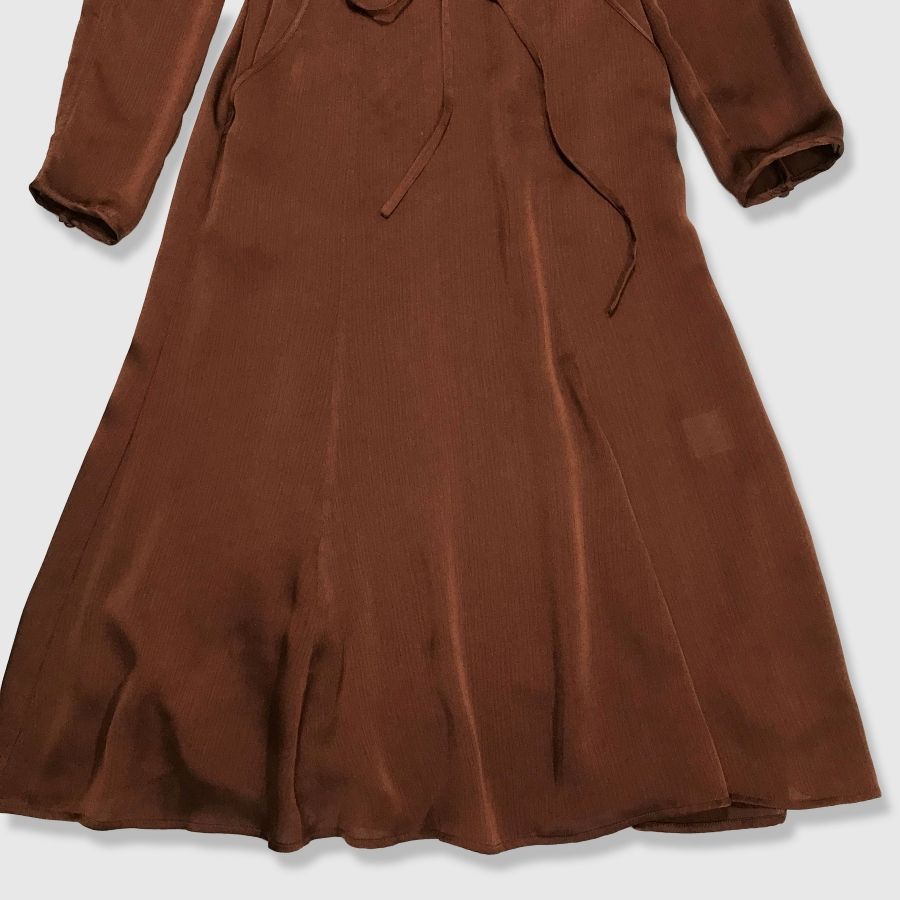 ミーアンドミークチュール 楊柳サテンレディワンピース