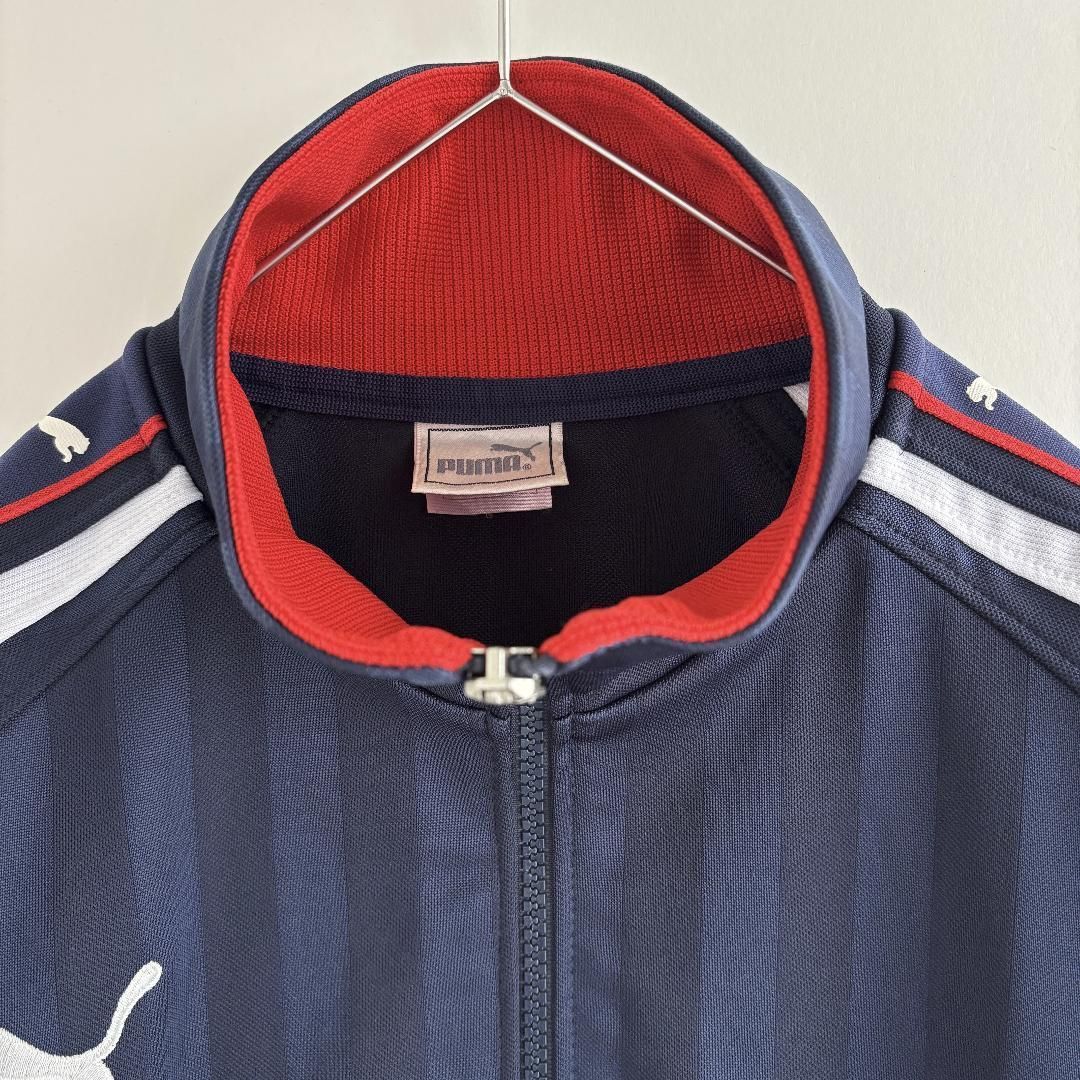 90s PUMA トラックジャケット 刺繍ロゴ ストライプ 切替 ヒット