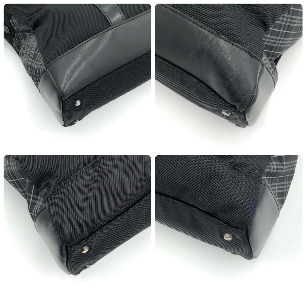 バーバリーブラックレーベル ビジネスバッグ トートバック 黒 レザー