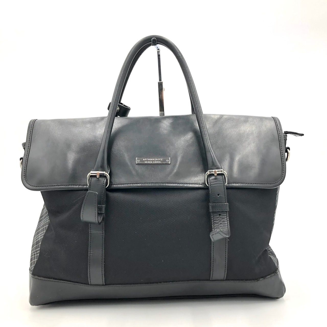 バーバリーブラックレーベル ビジネスバッグ トートバック 黒 レザー