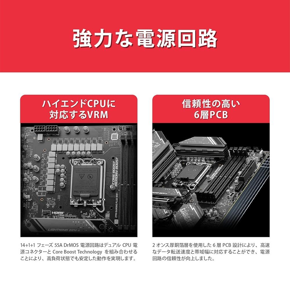 MSI Z 790 GAMING PLUS WIFI intel 第14 13 12世代 Coreプロセッサ対応 LGA 1700 DDR 5 ATX マザーボード MB 6471