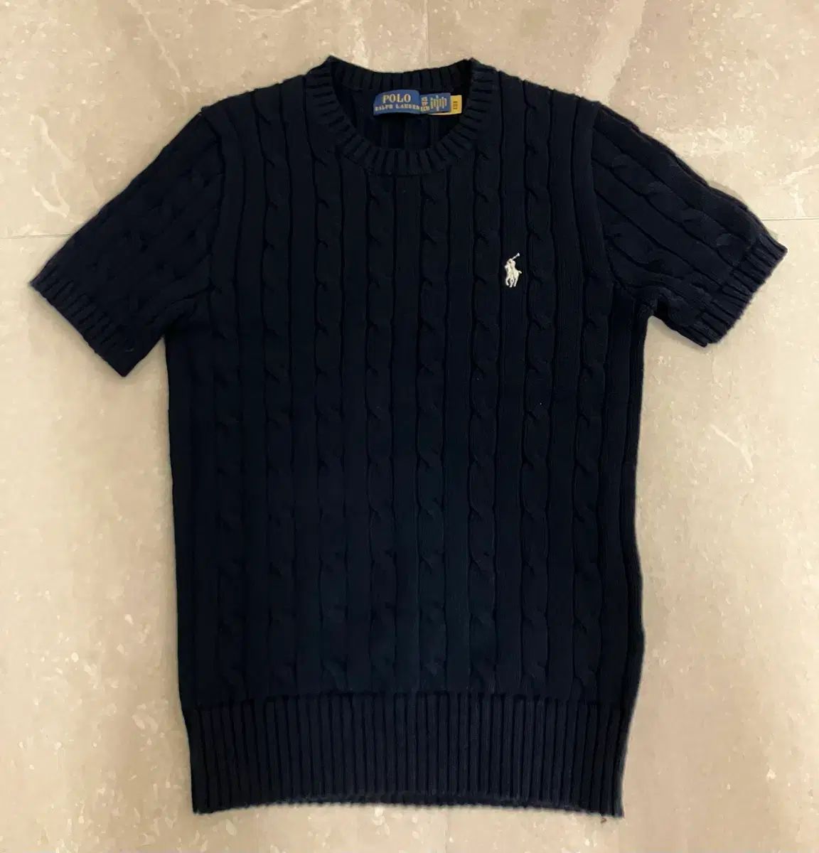 ポロ コットン ケーブル編み 半袖 ニット XS - メルカリ