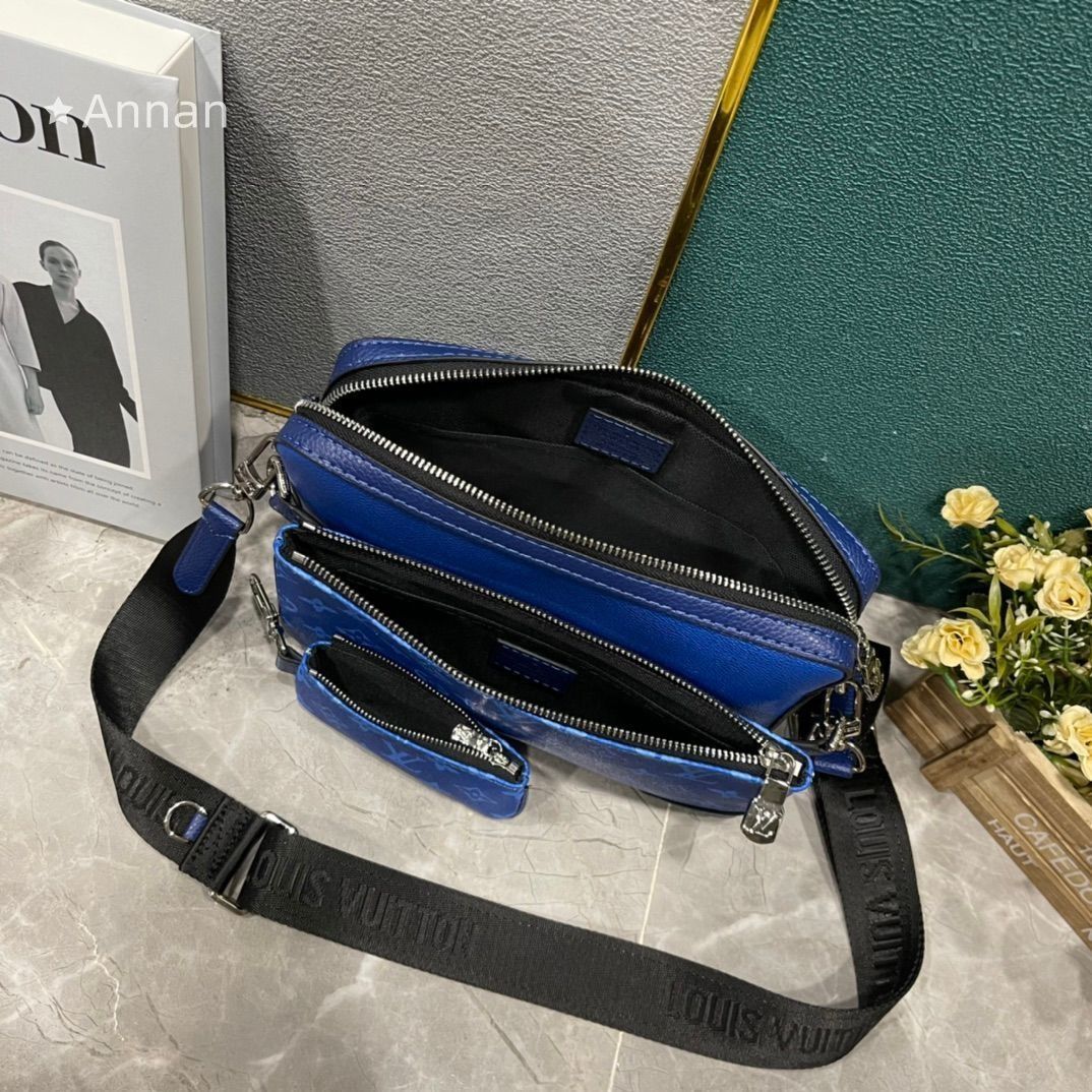 美品 ルイヴィトン LOUIS VUITTON ショルダーバッグ メンズトリオ