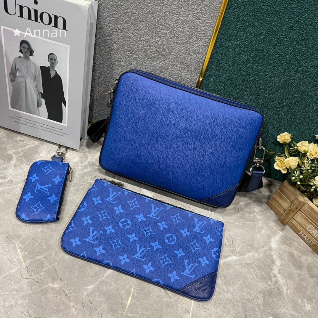 美品 ルイヴィトン LOUIS VUITTON ショルダーバッグ メンズトリオ