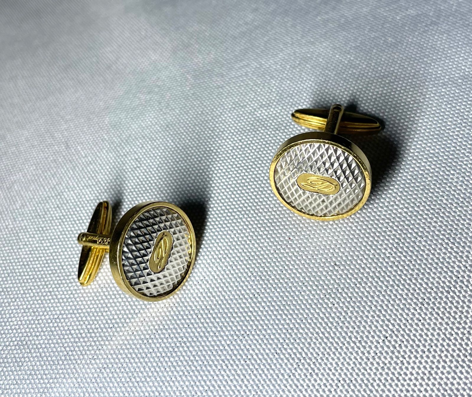 S.T.Dupont デュポン Dロゴ パターンデザイン ゴールド＆シルバー