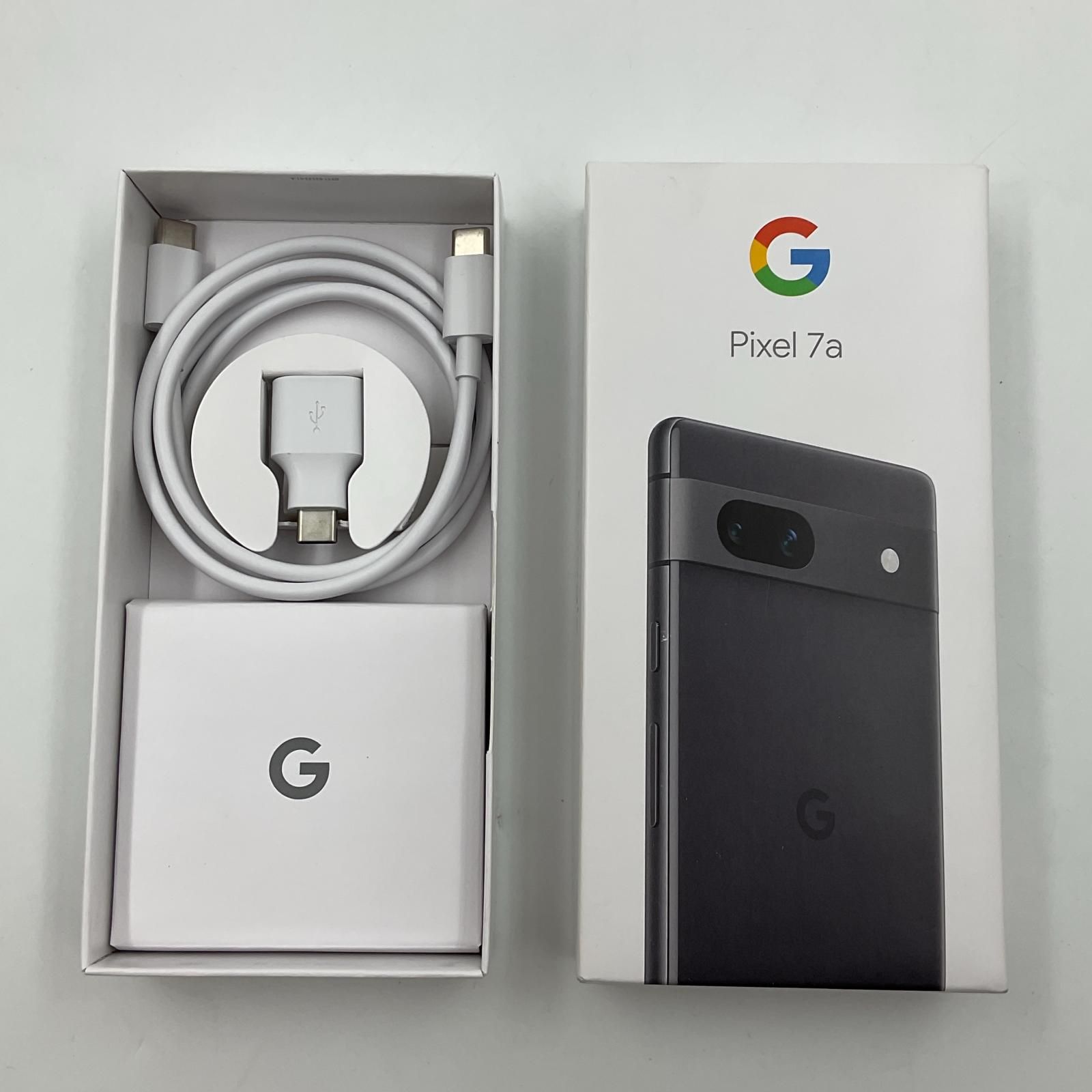 Google Pixel 7a 128GB charcoal Softbank SIMフリー 白ロム 動作確認