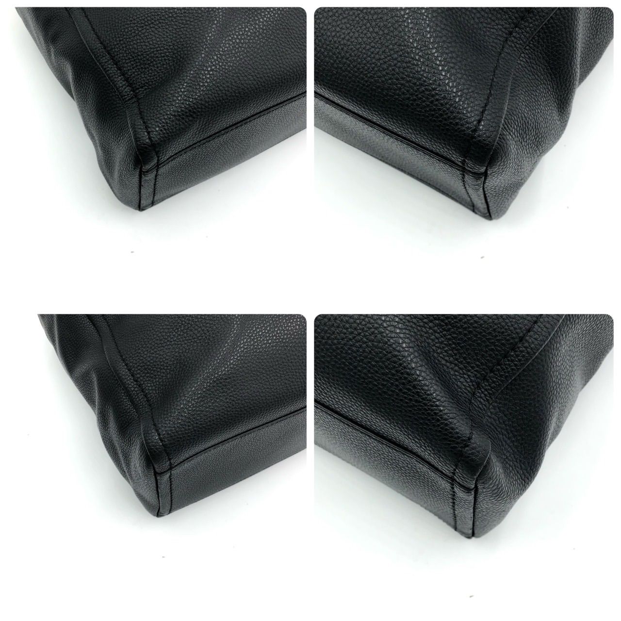 美品】マークジェイコブス トートバッグ 黒 レザー シボ革 A4可