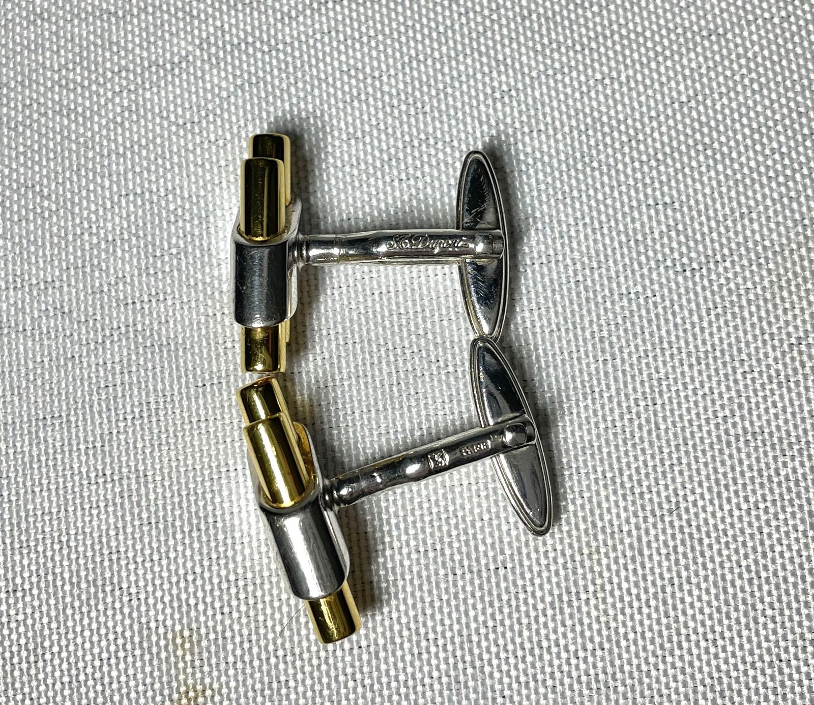 S.T.Dupont デュポン Dロゴ ゴールド＆シルバー ヴィンテージカフス