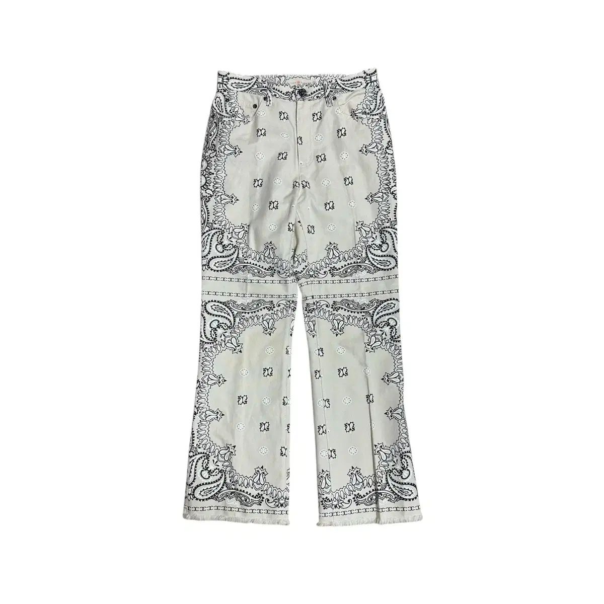 27 トリーバーチ ベイズリー ジャガード ブーツカットパンツ