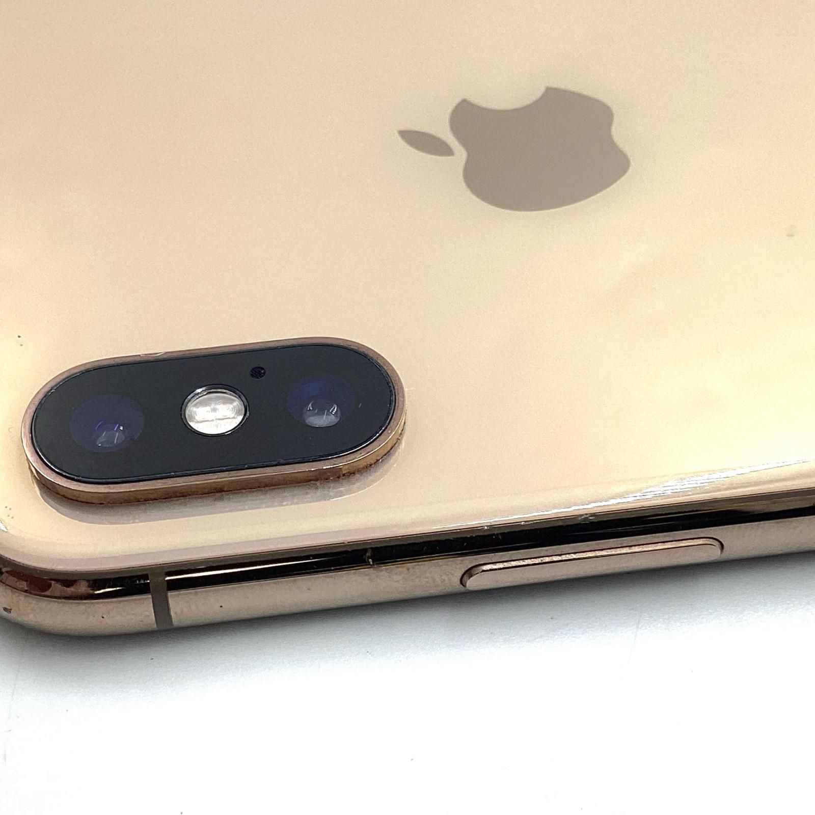 iPhone XS 256GB ゴールド au 白ロム 動作確認済 74%【全額返金保証