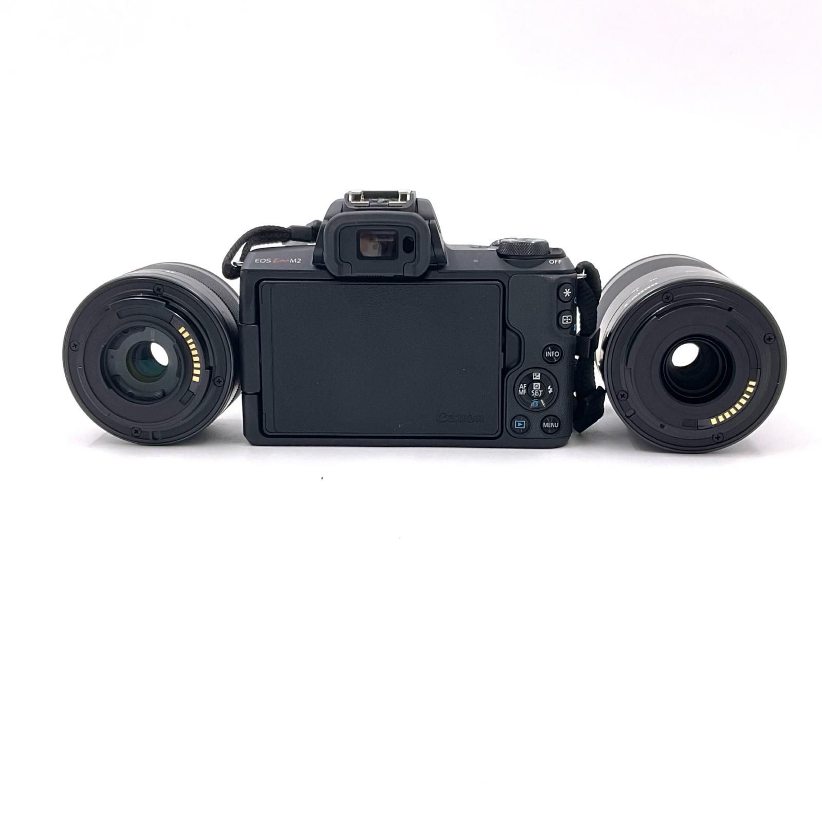 Canon デジタル一眼 EOS Kiss M 2 ダブルズームキット ブラック