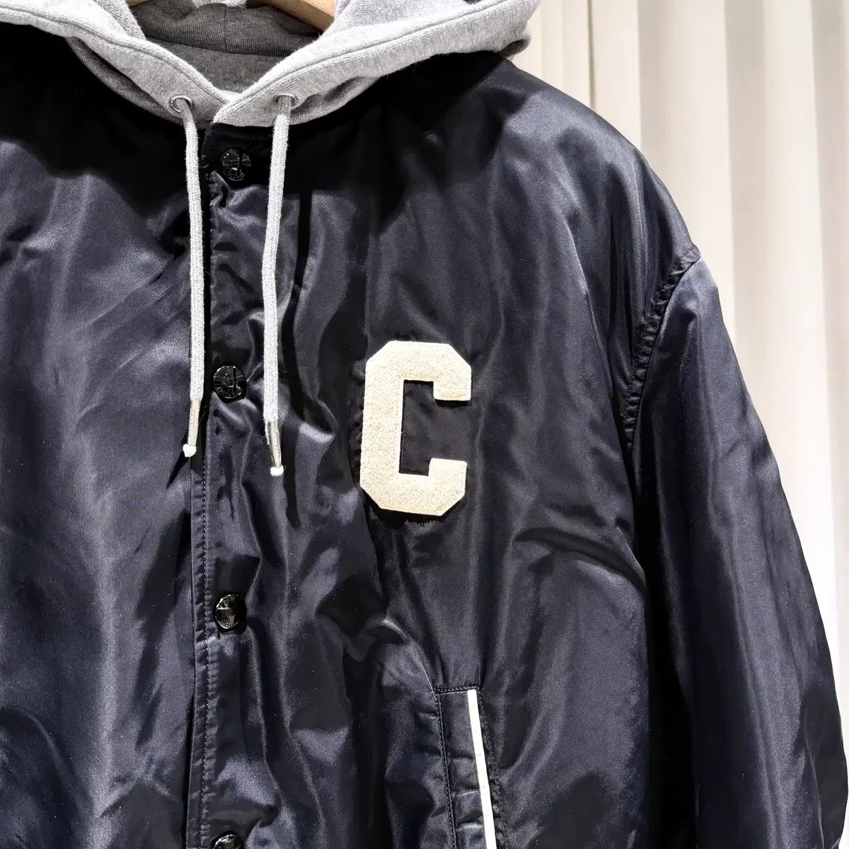 48 / Celine セリーヌ ナイロン オーバーサイズ フーディー Teddy