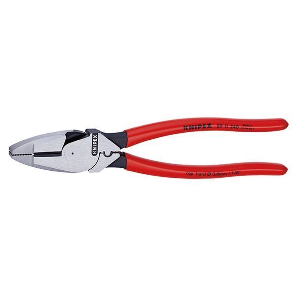 KNIPEX クニペックス 架線工事用強力ペンチ（圧着付） プラスチック