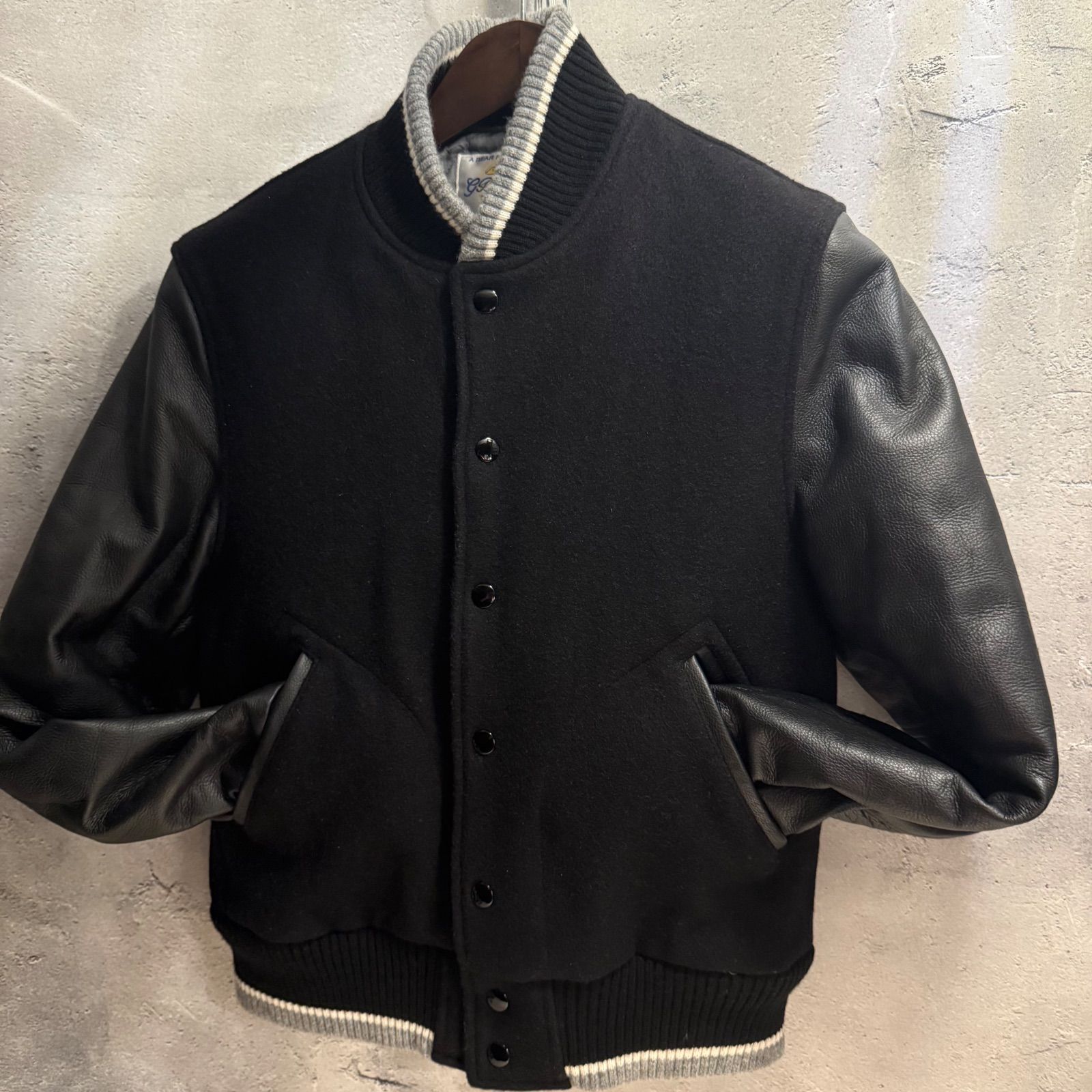 GB Sport× スタジャン M ゴールデンベアー ブラック レザー袖 JOURNAL 取扱 系 定価約11万