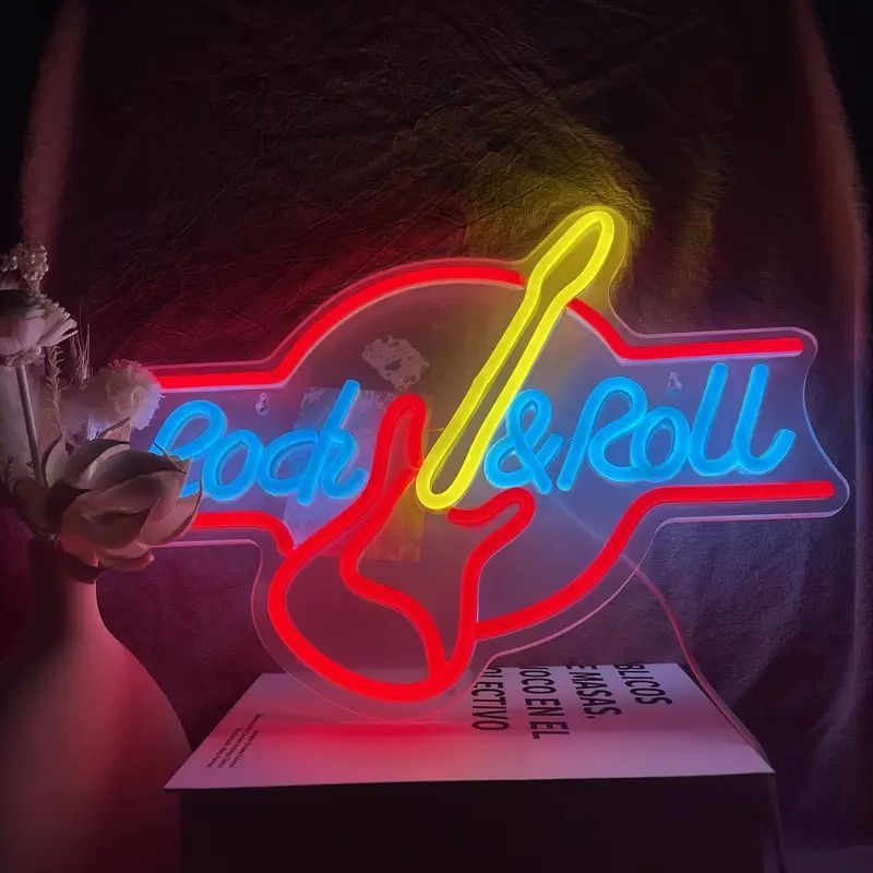 光る看板・ネオン祭り 最安値【ロックンロール37cm】 LEDネオンサイン