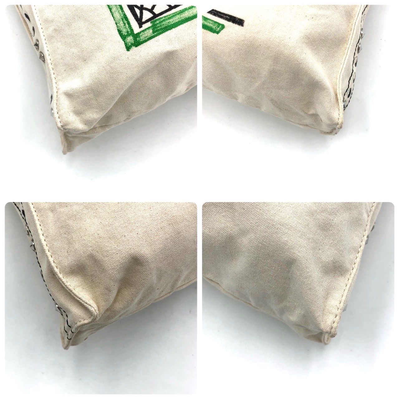 激レア】DIESEL ディーゼル トートバッグ 帆布 スタッズ ロゴ