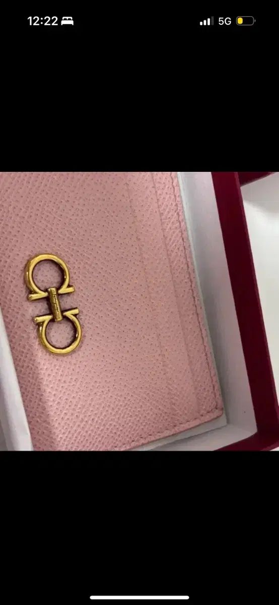 FERRAGAMO フェラガモ ダブル ガンチーニ カードホルダー カードウォレット ピンク