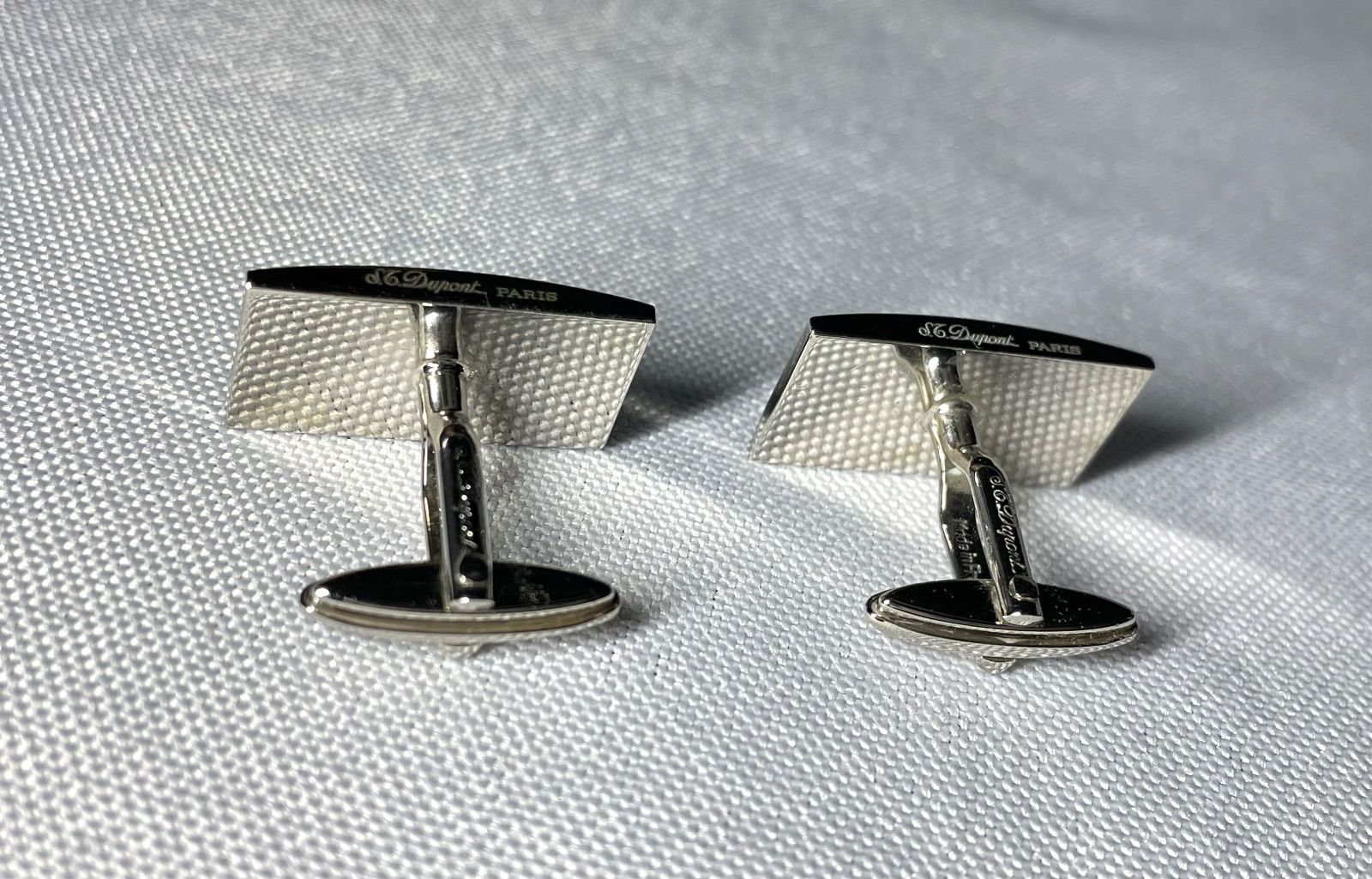 デュポン S.T. DUPONT 005593 スクエア カフリンクス／カフス黒 Amazon