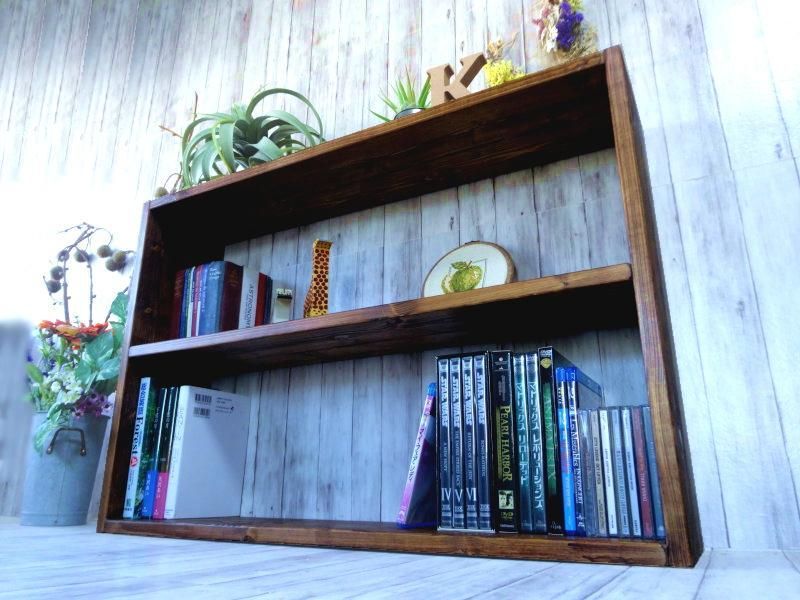 ハンドメイド特大2段ラック (ダークチーク色) - メルカリ