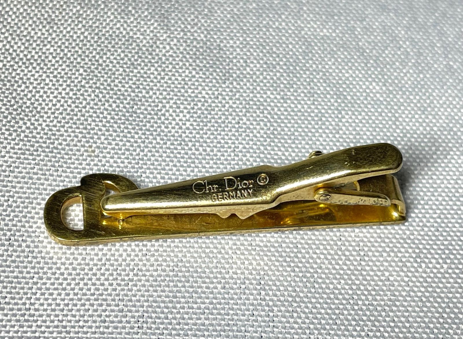 Dior ディオール CDロゴ ストライプライン ヴィンテージ ゴールド