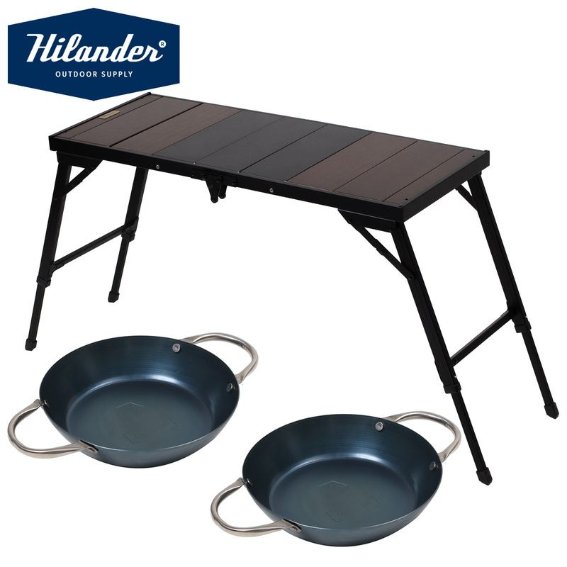 Hilander ハイランダー なセット LIT TABLE リットテーブル 六花スタッキングパン ブラック