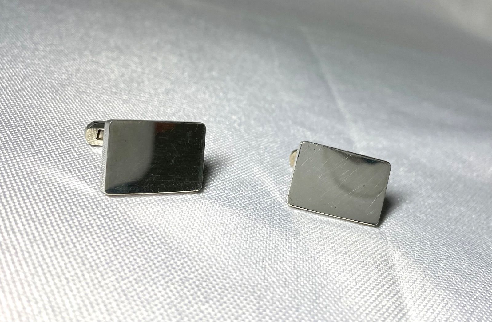 Burberry バーバリー 鏡面スターリングシルバー SV925 スクエアカフス